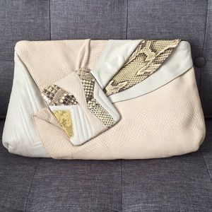 Sharif 80’s Leather/Snakeskin Crossbody Bag